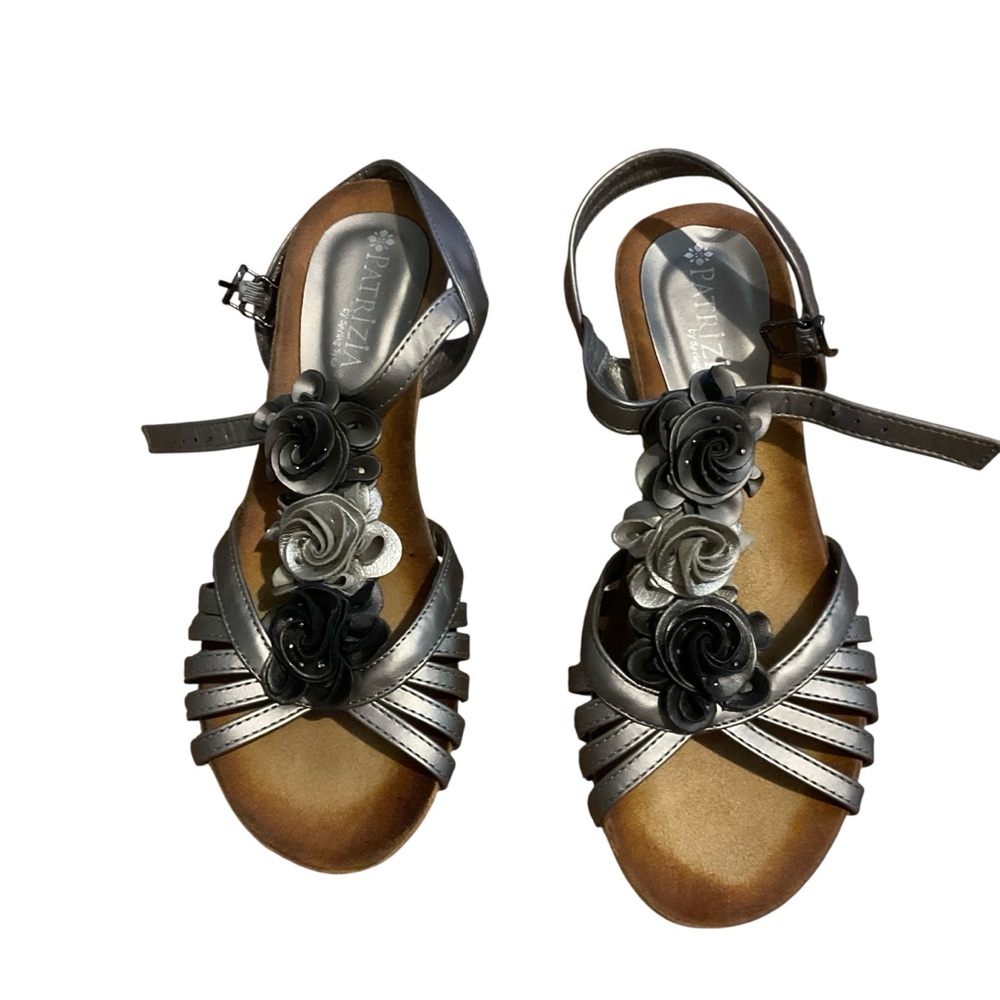 Patrizia Luca Silver and Black Sandals with Chic Design